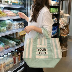 High Quality Promotion Thick <b>Reusable</b> Shopping Tote With Canvas Handle Pocket for Gift Giving - Product Image 1