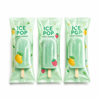 Sacs d'emballage pour glaces et sucettes glacées avec logo personnalisé imprimé en gravure, scellables à la chaleur, en BOPP de qualité alimentaire, emballage plastique pour produits congelés