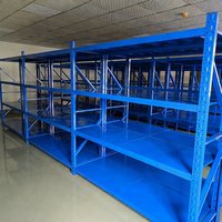 Étagères de rangement multi-niveaux épaissies de moyenne capacité réglables pour entrepôt, vente en gros ODM/OEM