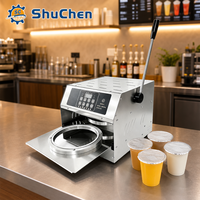 Machine d'emballage manuelle à pression pour barquettes en aluminium, scelleuse de contenants carrés pour aliments préparés rapidement et fruits Shuchen