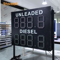 Letrero de Precio para Gasolinera Exterior, Letrero LED Digital de Alta Iluminación para Precios de Gasolina, Letrero Publicitario de Precio con Pantalla Simple/Doble