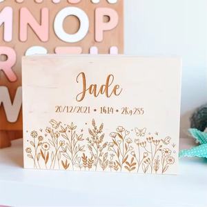 Wooden Storage Box <b>Rectangle</b> Engraved Standing Type Desktop Organizer Small Storage <b>Bin</b> - Product Image 1