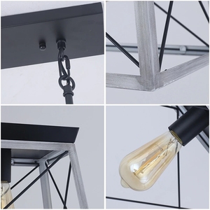 Lustre Vintage avec Cage en fer, luminaire industriel rétro, lampe d'île américaine, Restaurant, Bar, <span class=keywords><strong>magasin</strong></span> <span class=keywords><strong>de</strong></span> vêtements, <span class=keywords><strong>Luminaires</strong></span> suspendus - Product Image 5