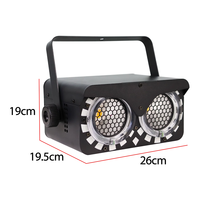 2 pièces Éclairage de scène pour DJ : Projecteurs Cob Blinder à 2 faisceaux, Projecteurs PAR LED pour public, Barres de lumière à effet matriciel avec anneau Aura blanc chaud et RGB