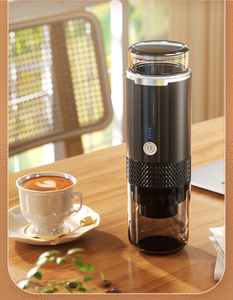 Cafetera Portátil de una Sola Porción, Diseño 2 en 1, Manual, con un Botón, Recargable Tipo C, Reutilizable para Senderismo - Product Image 3