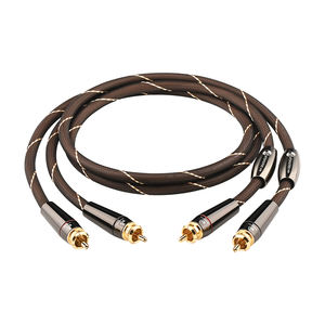 Cable <span class=keywords><strong>de</strong></span> audio HIFI 2RCA a 2RCA macho a macho con conectores chapados en oro <span class=keywords><strong>de</strong></span> cobre puro 6N OCC <span class=keywords><strong>amplificador</strong></span> <span class=keywords><strong>de</strong></span> <span class=keywords><strong>señal</strong></span> <span class=keywords><strong>Rca</strong></span> plateado - Product Image 1