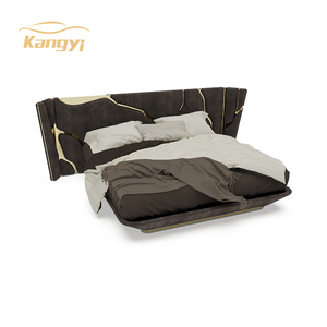 Luxury Leather Bed Stand Villa Designer Bedroom Side Home Irregular <strong>Stool</strong> Master Bedroom Creativity <strong>Bedside</strong> <strong>Table</strong> - Product Image 3