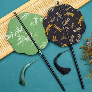 Abanico redondo tejido de bambú <span class=keywords><strong>enrollable</strong></span> de estilo chino, decoración Vintage para el hogar, Libélula de ocho pétalos, ventilador <span class=keywords><strong>enrollable</strong></span> Yaoshan, accesorio Hanfu - Product Image 1