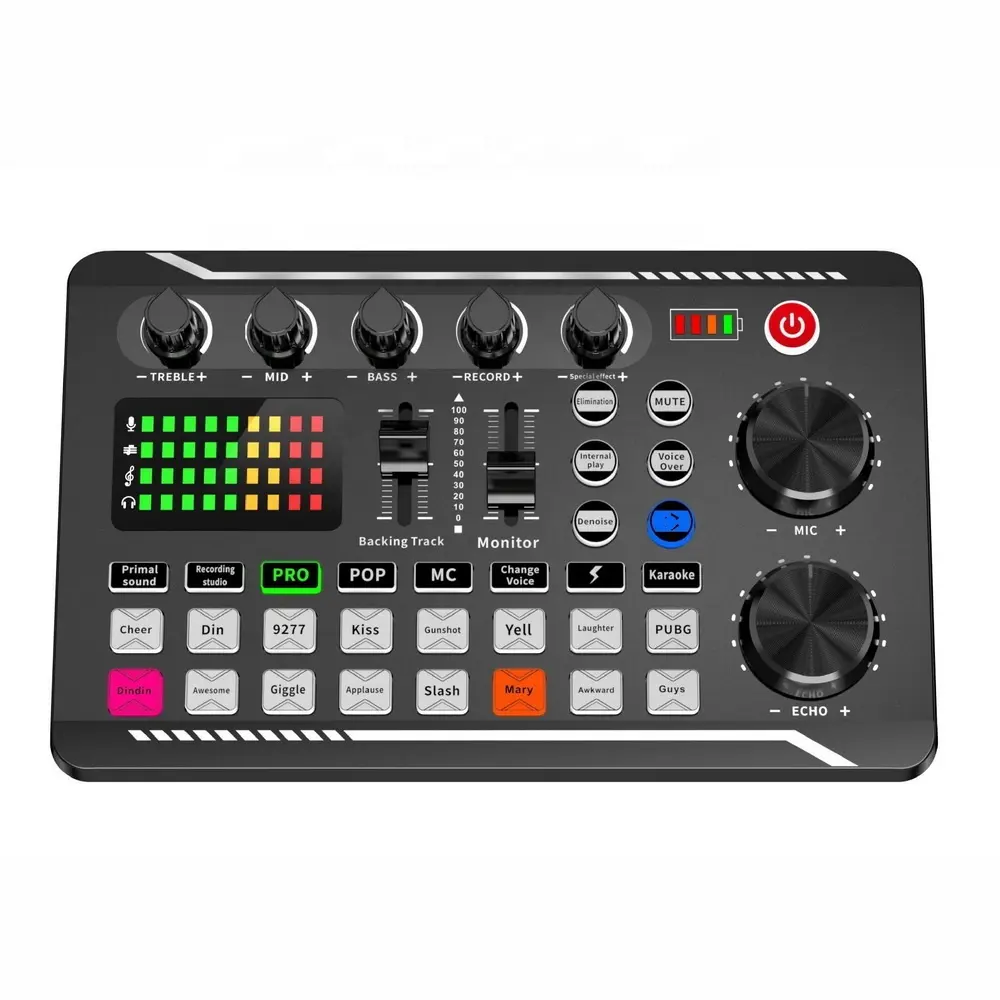 Live streaming equipment Podcast Recording Audio Interface Live stream Sound card Cell Phone Podcast Vlog Mini Mixer
