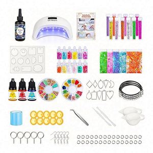Kit de Résine UV pour Bricolage : Bijoux, Modèles, Cristal Transparent Dur, Moules en Silicone, Paillettes, Fleurs, Pendentifs, Boucles d'Oreilles, Porte-clés - Product Image 1