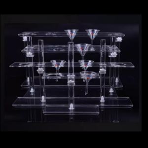 Rak Corong Akrilik Laboratorium, Penyangga Corong Plastik yang Dapat Disesuaikan dengan 2 4 6 8 10 12 Lubang, Bingkai Corong Angkat - Product Image 2