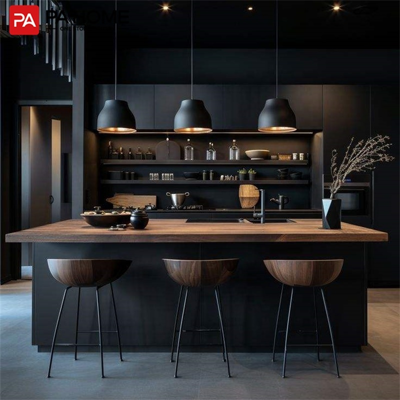 PA Ready to Assemble Complete Full Built in Modular Black Island Smart Kitchen Cabinets Unit · image 5