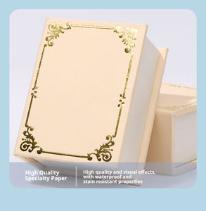 Boîte cadeau pour bijoux de style européen, à couvercle magnétique personnalisable en forme de livre, avec doublure en éponge et papier artistique, très vendue - Product Image 4