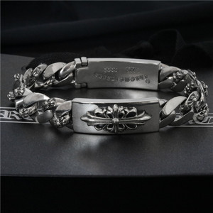 Fashion ins hand <span class=keywords><strong>jewelry</strong></span> women trend bracciale cubano croce da uomo in argento <span class=keywords><strong>925</strong></span>