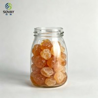 230ml Ronde Glazen Voorraadpot, Glazen Vaas met Draadmondstuk voor Gefermenteerde Voedingsmiddelen, Fruitjam en Granola