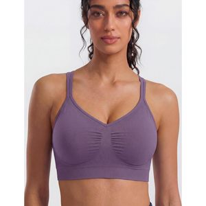 Sports Bras For Women Strappy Cross <b>Back</b> Padded Medium Support Workout Bra Yoga Fitness Gym 3 <b>Pack</b> - Product Image 2