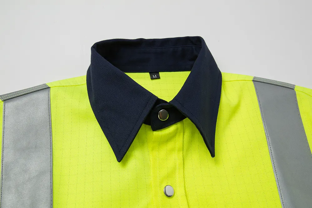 Karayolu güvenliği yansıtıcı giyim Hi Vis açık iş giysisi endüstriyel çalışma gömlek yol inşaat giyim üniformaları