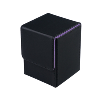 Étui de rangement pour cartes personnalisé en cuir PU à aimant puissant Boîte pour cartes de collection Boîte de rangement pour collectionneurs