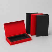 Boîte d'emballage en carton rigide pour carte de membre VIP de banque, boîte cadeau magnétique noire de luxe personnalisée pour carte de crédit VIP, boîte pour carte de visite