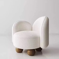   Fauteuil une place en tissu, design européen moderne, mobilier d'appoint minimaliste pour salon, hôtel, appartement, éponge