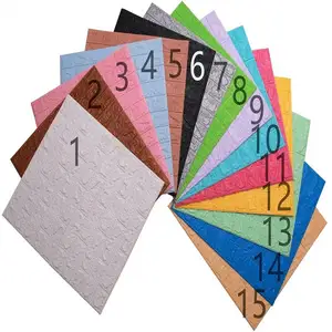 Plaques décoratives en plastique, carreaux ondulé 3d <span class=keywords><strong>auto</strong></span>-adhésifs, 12 pièces - Product Image 1