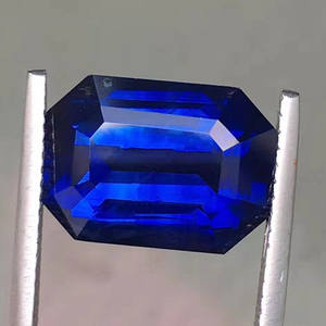 Zafiro Azul Real Natural Certificado por AGTL de 10.03 Quilates, Corte Esmeralda, Sin Tratar, Piedra Preciosa para Colección de Joyería de Sri Lanka - Product Image 2