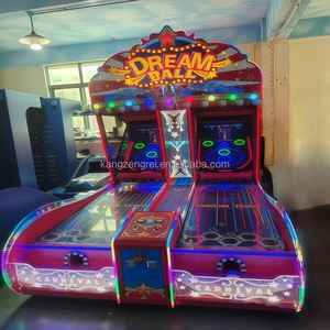 Machine de jeu d'arcade à monnayeur pour enfants et parents, avec boîte en bois et acrylique, jeu de boules à roulettes fou et double bowling - Product Image 5