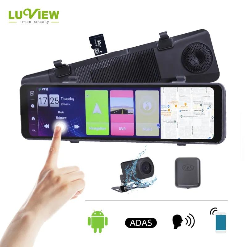 Dvr 10.88 Inch Android 8.1 System Touch Screen GPS Night Vision 1080p Car DVR Stream Rearview Mirror Dash Cam