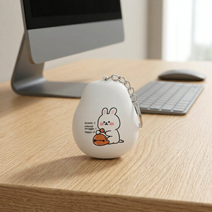 Porte-clés en plastique ABS en gros avec poisson en bois anti-stress zen, cadeau promotionnel pour l'électronique grand public - Product Image 2