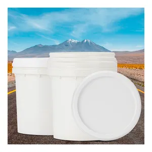 थोक oz लीटर गैलन स्पष्ट सफेद दौर प्लास्टिक बाल्टी टब कंटेनर ढक्कन के साथ संभालती खाद्य ग्रेड 250g