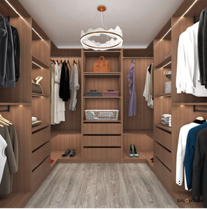 <span class=keywords><strong>Dressing</strong></span> contemporain élégant avec un grand espace de rangement et des étagères modulaires pour la rénovation de chambres résidentielles de luxe - Product Image 6