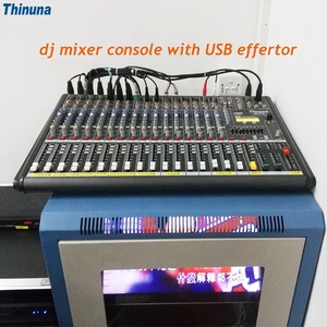 Thinuna MX-F24 Console de mixage stéréo professionnelle 24 canaux avec effets audio, USB et alimentation fantôme +48V pour scène et direct - Product Image 2