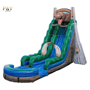 Outdoor 22 'Jurassic Rush Dinosaurier Wasser rutsche Aufblasbare kommerzielle aufblasbare Rutschen Riesige Wasser rutsche mit <span class=keywords><strong>Pool</strong></span> für Kinder - Product Image 1