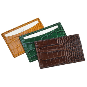 Porta carte d'identità su entrambi i lati in morbida pelle Nappa porta biglietti da visita promozione regalo all'ingrosso fatto a mano - Product Image 1