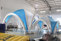 Tente U-Rides 6 mètres Grande tente dôme araignée gonflable en PVC Oxford certifiée CE Installation facile Igloo pour exposition