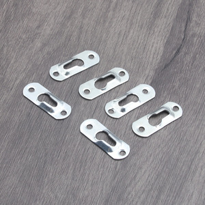 Placa de sujeción ovalada cromada para espejo, accesorio de montaje en pared para gabinete de baño o marco de fotos - Product Image 2