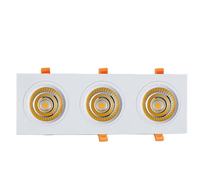 Plafonnier encastré rond en aluminium de haute qualité pour intérieur, avec LED COB, spot lumineux