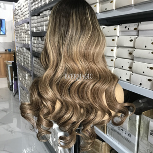 Perruque Lace Front wig naturelle Remy, Loose Wave, couleur Balayage, 13x6, cheveux humains de luxe, b 4/27 # 10A, haute qualité, Stock - Product Image 4