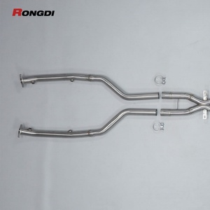 Système d'échappement Catback en acier inoxydable haute performance pour M3 E90 avec haut débit et finition brossée - Product Image 6