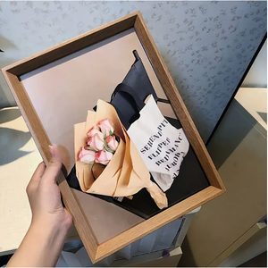 Cadres <span class=keywords><strong>Photo</strong></span> Décoratifs En Bois Naturel <span class=keywords><strong>Verre</strong></span> Transparent Double Face pour <span class=keywords><strong>Photo</strong></span> Spécimen Feuille Collection A3 A5 6x8 12x18 Tailles - Product Image 4