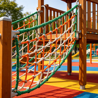 Cordon en polypropylène flexible et sûr, traité anti-UV, pour filet de jeu d'enfants, filet d'escalade extérieur et tissage de clôture
