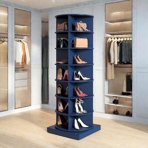 Estantería giratoria 360, estantería de biblioteca de lujo, estantería de mediados de siglo y mesa de papelería - Product Image 5