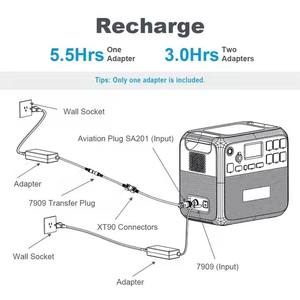 Paquete de batería de respaldo <span class=keywords><strong>BLUETTI</strong></span> Estación de energía portátil AC200P 2000W 2000Wh Generador solar con 6 2000W Pico 4800W Salida de CA - Product Image 4
