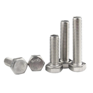 เครื่องมือฮาร์ดแวร์ DIN933 SS304 A2-80 M6 M8 M10 M12 M16สแตนเลสสลักเกลียวหกเหลี่ยมและถั่วฟรีตัวอย่างจากจีน - Product Image 1