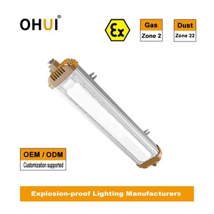 IP66 IIC ไฟ LED กันระเบิดเชิงเส้น40W/50W/60W สำหรับโซน2 22 2FT แถบ CRI 80Ra อุณหภูมิสี3000-6500K - Product Image 1