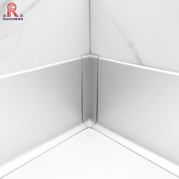 Fabricant de plinthes en aluminium OEM, plinthes en métal anodisé brossé pour usage commercial