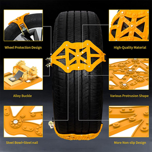 Roda rantai salju darurat antiselip Universal Musim Dingin rantai keamanan traksi tebal tahan lama untuk sebagian besar mobil/SUV/truk - Product Image 6