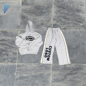 Ensemble survêtement pour homme, streetwear décontracté, uni, respirant, avec fermeture éclair, sweat-shirt et pantalon de survêtement, personnalisable - Product Image 1