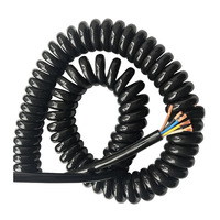 2-, 3-, 4-adriges PU-Spiralkabel 1, 1,5, 2,5, 4mm² Einziehbares Flexibles Spiralkabel mit Kupferkern OEM ODM Fabrik Maßanfertigung