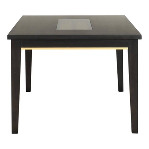 Contemporary Espresso Wood Dining Table <b>Mirror</b> Insert 1pc <b>Rectangle</b> for Kitchen Dining Room Furniture Modern Eco-Friendly - Product Image 3